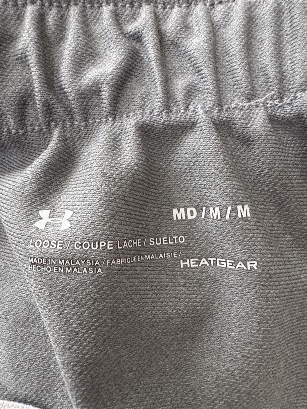 Under Armour Gray and White Women's Athletic Shorts with Pockets - Picture 5 of 5